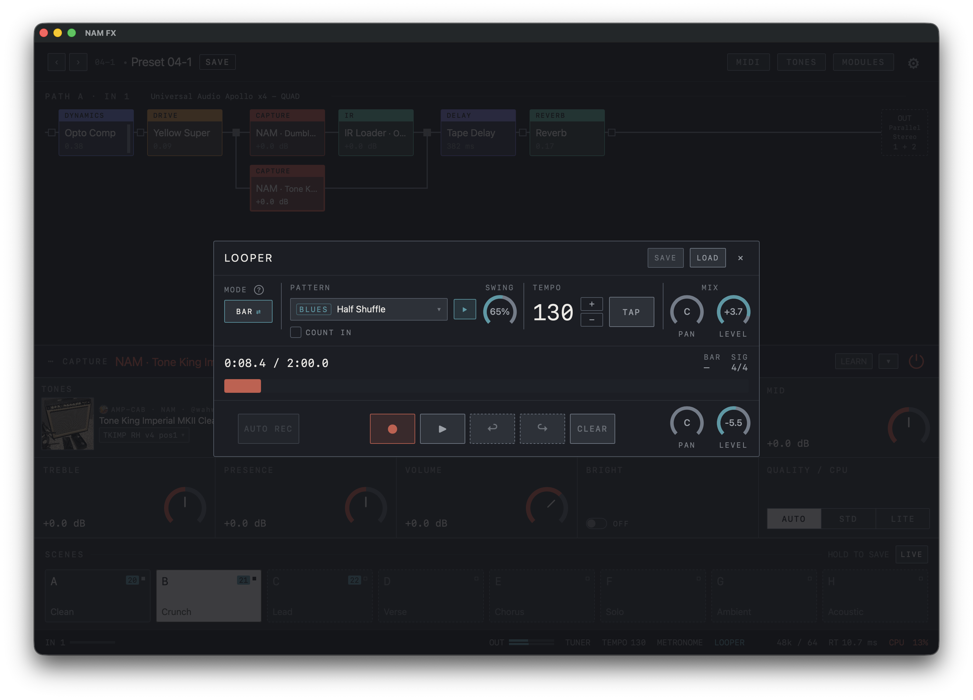 NAM FX — Mac — Looper · recording and rhythm