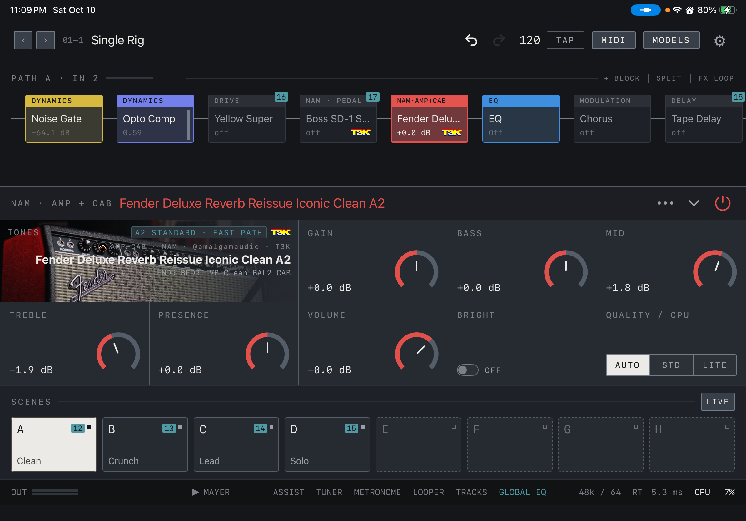 NAM FX on iPad — Platform differences