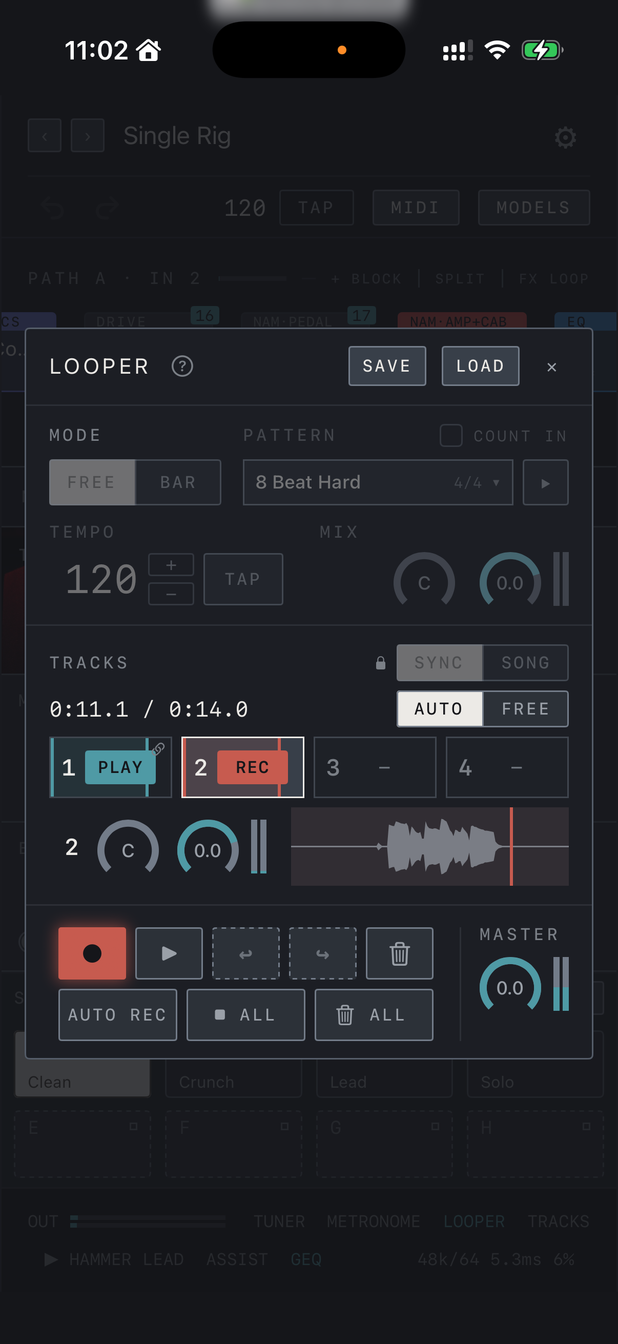 NAM FX on iPhone — Record and layer