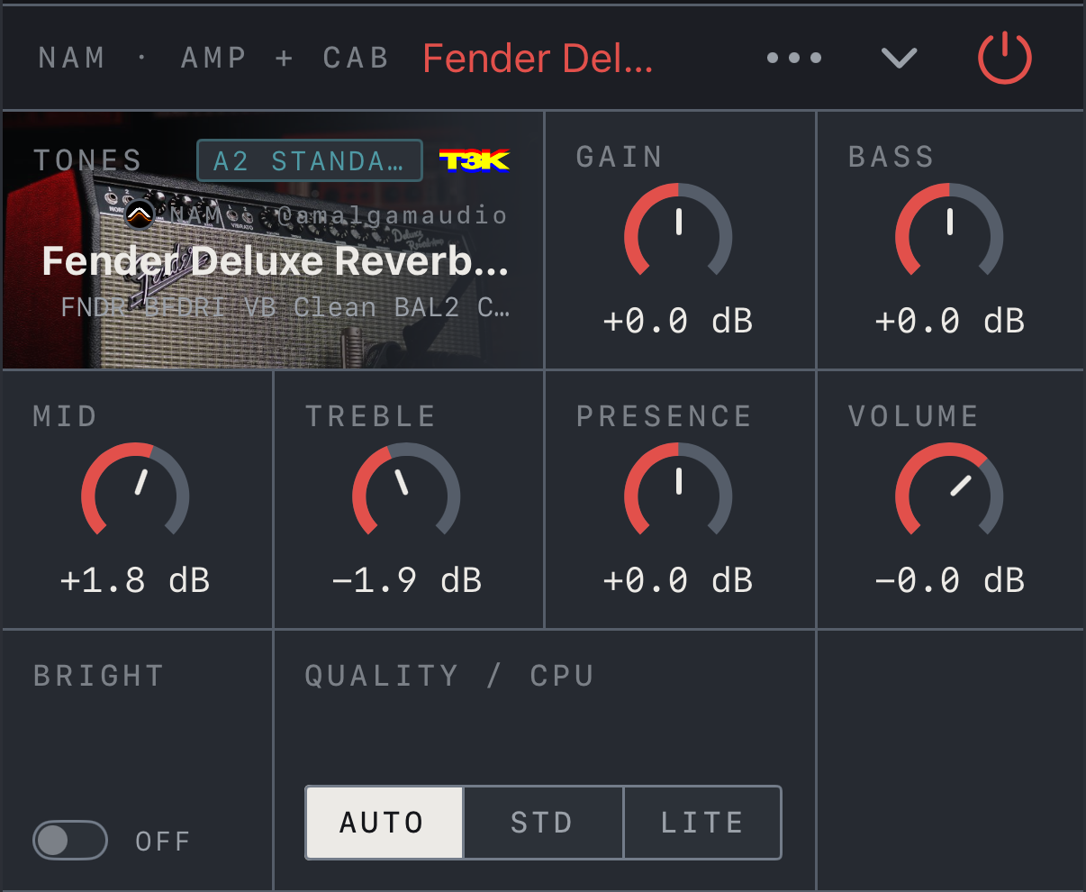 NAM FX on iPhone — Blocks and parameters