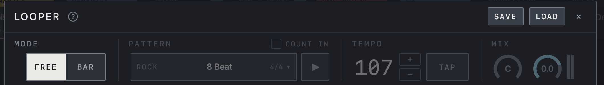 NAM FX on Mac — Drum patterns and BAR mode