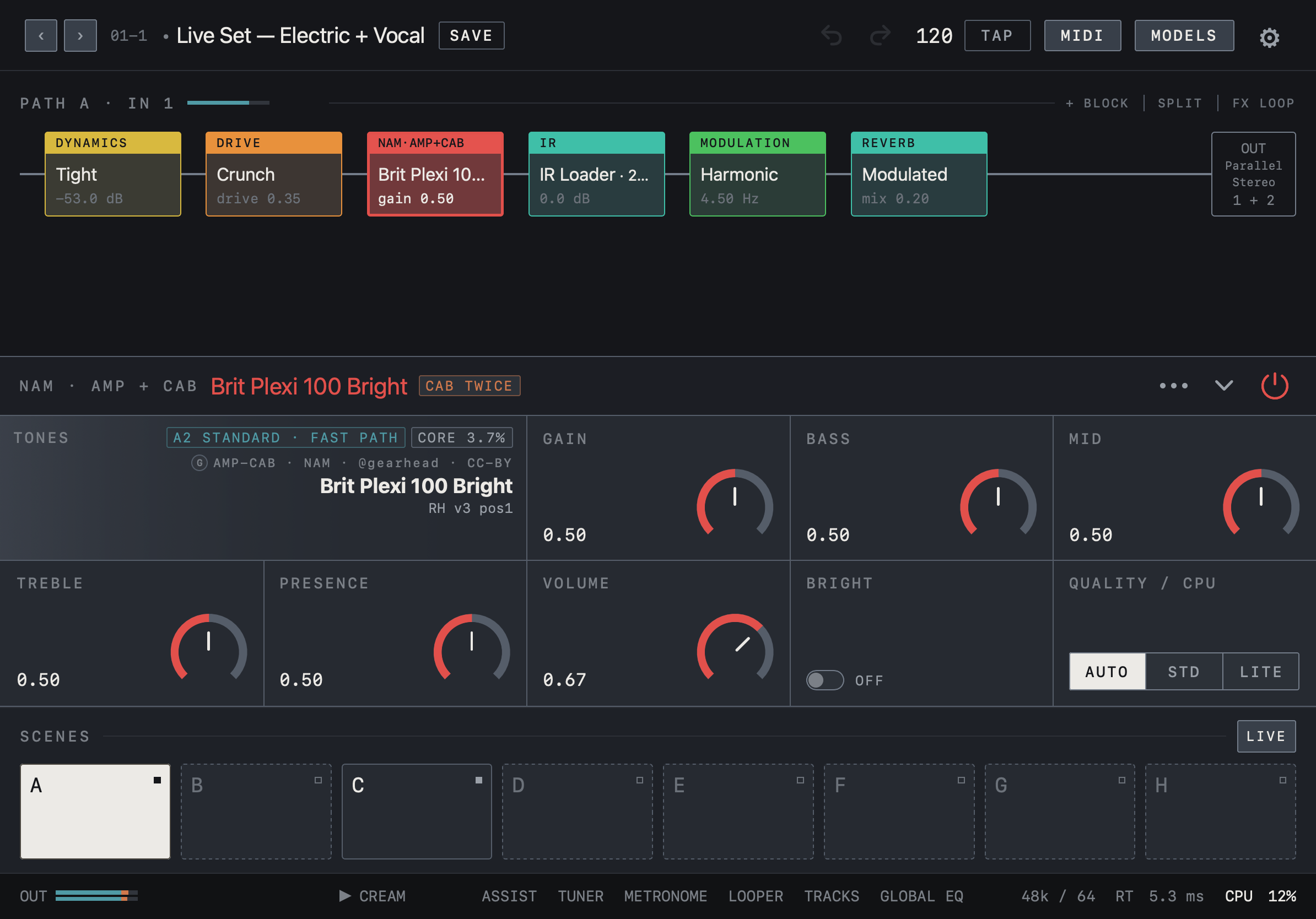 NAM FX — iPad — Editor