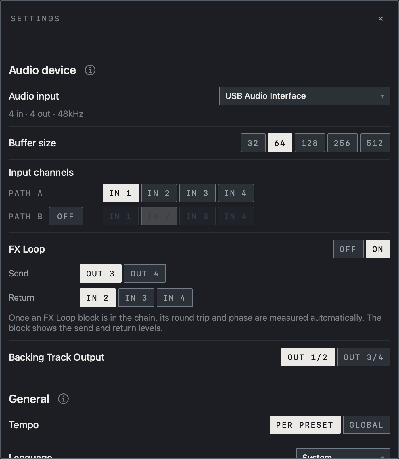 NAM FX on iPad — Wire it in Settings