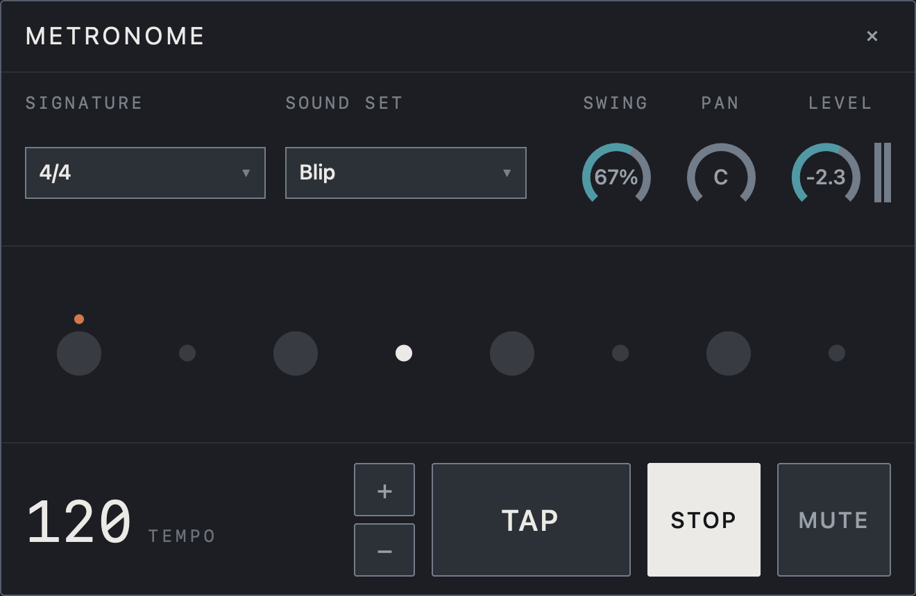 NAM FX on iPad — Metronome
