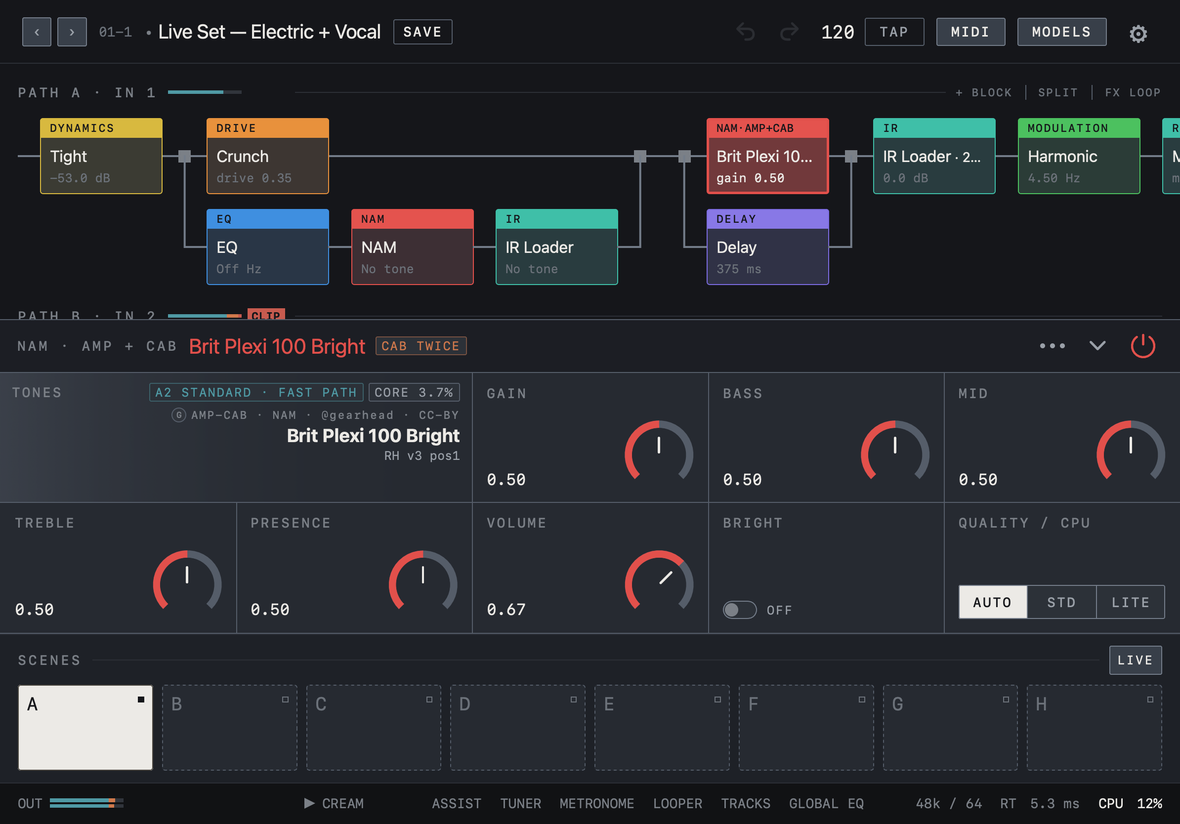 NAM FX — iPad — Two paths and parallel lanes