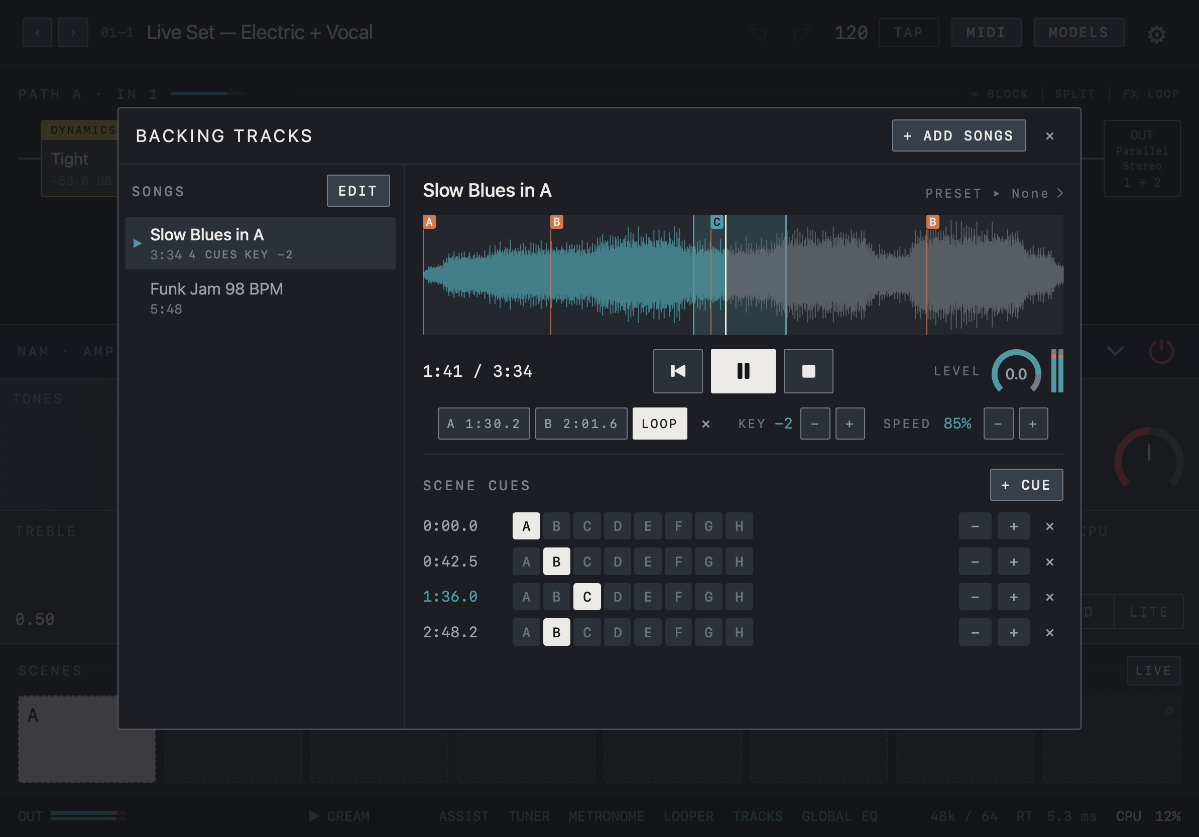 NAM FX — iPad — Backing Tracks