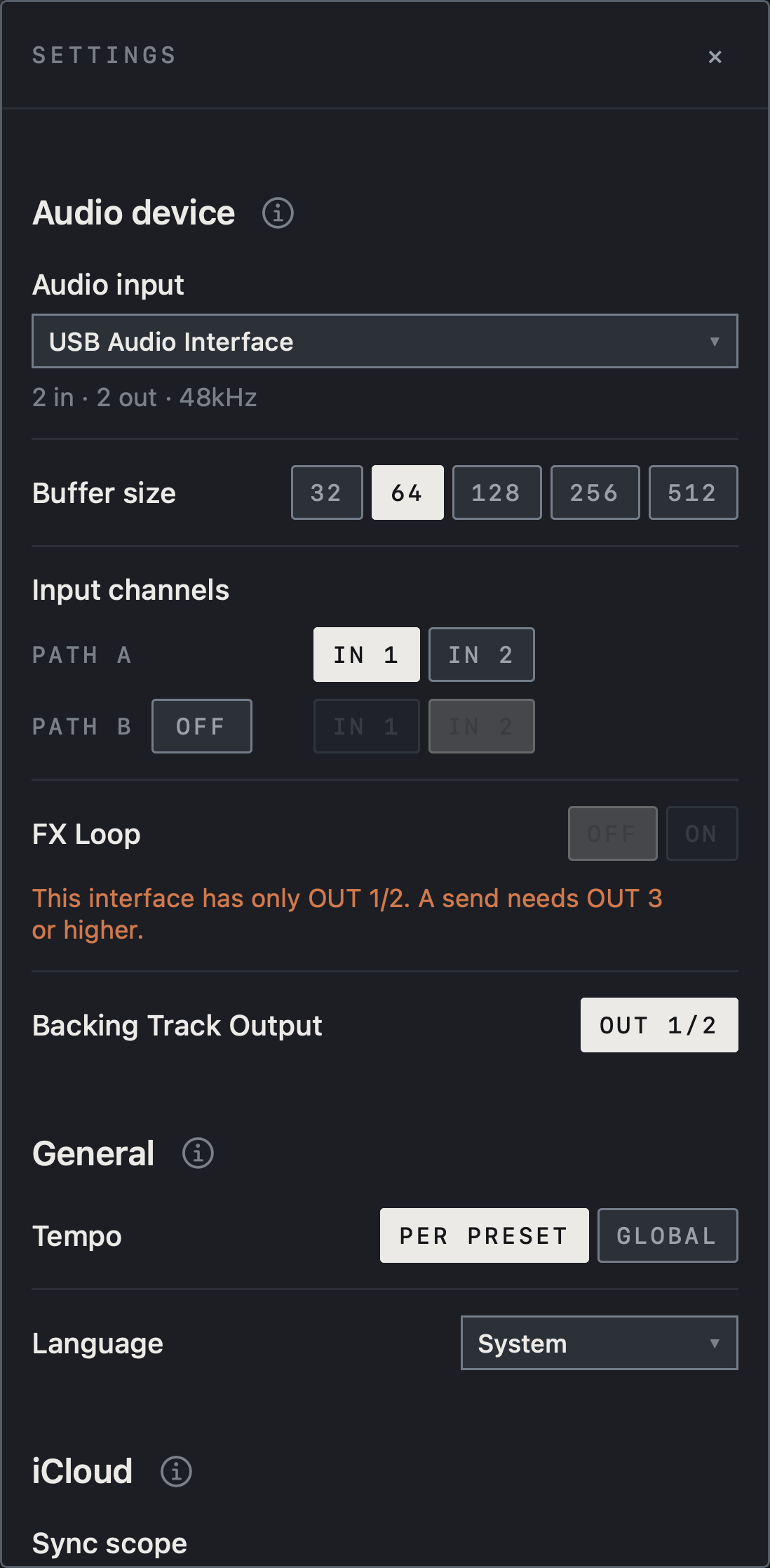 NAM FX on iPhone — Connect and listen