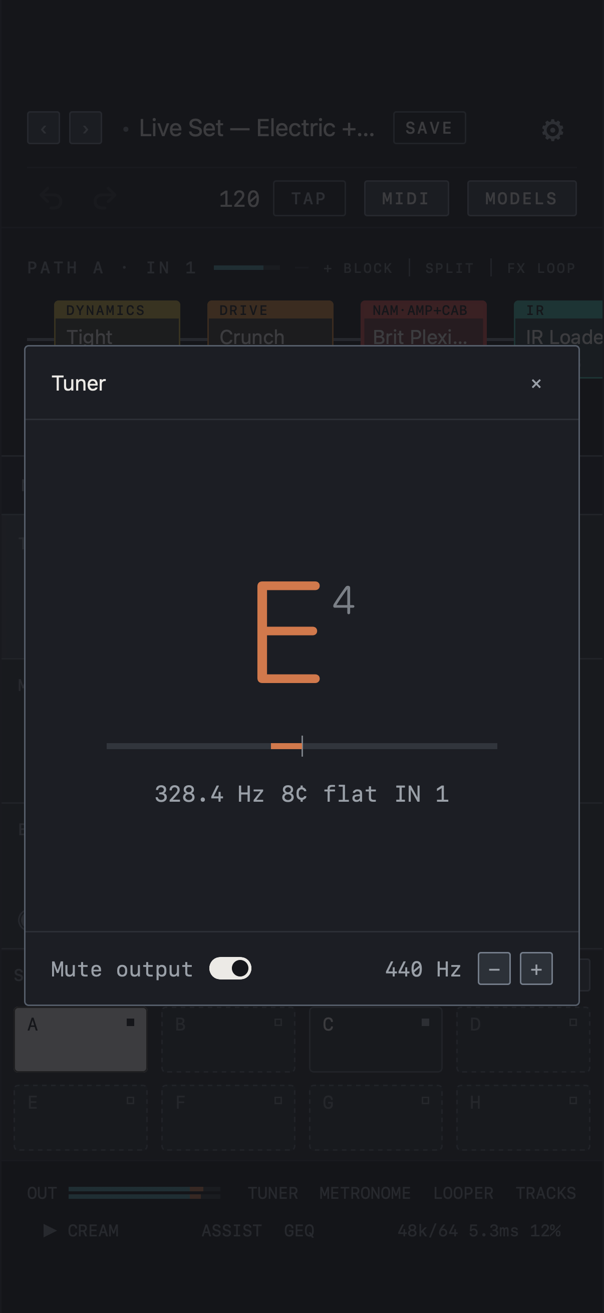 NAM FX — iPhone — Tuner