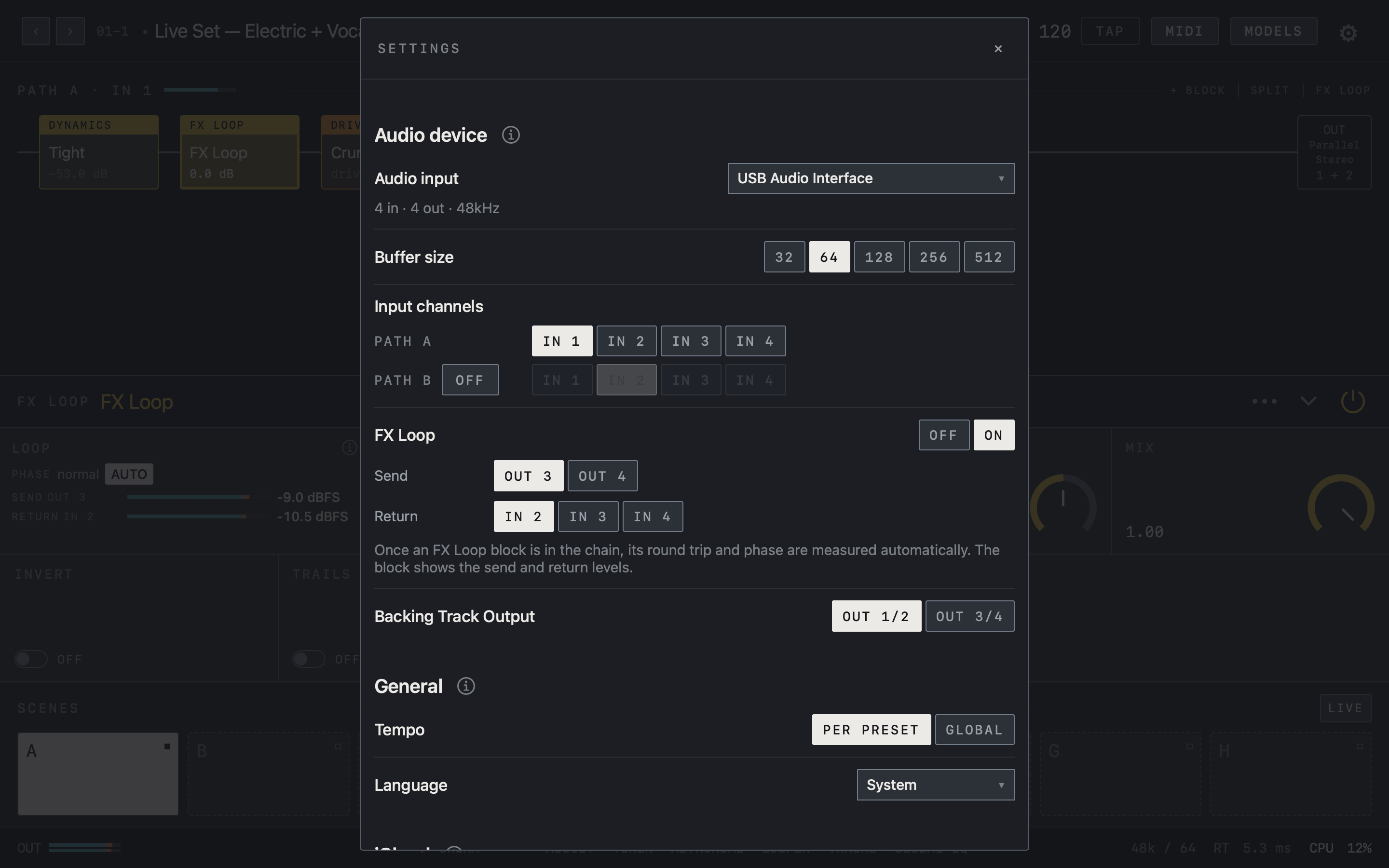NAM FX — Mac — FX Loop settings