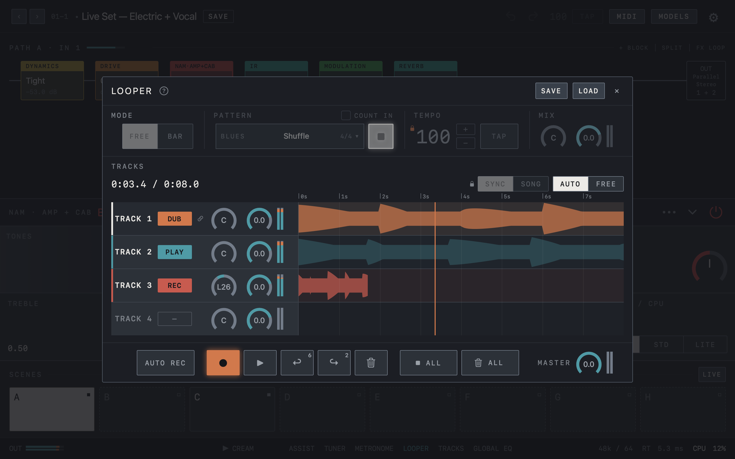NAM FX — Mac — Looper with a drum pattern