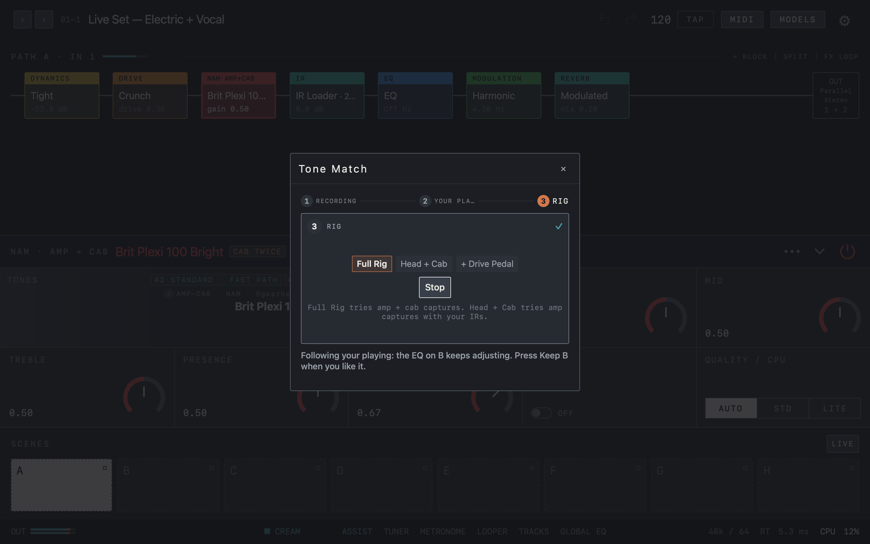 NAM FX — Mac — Tone Match