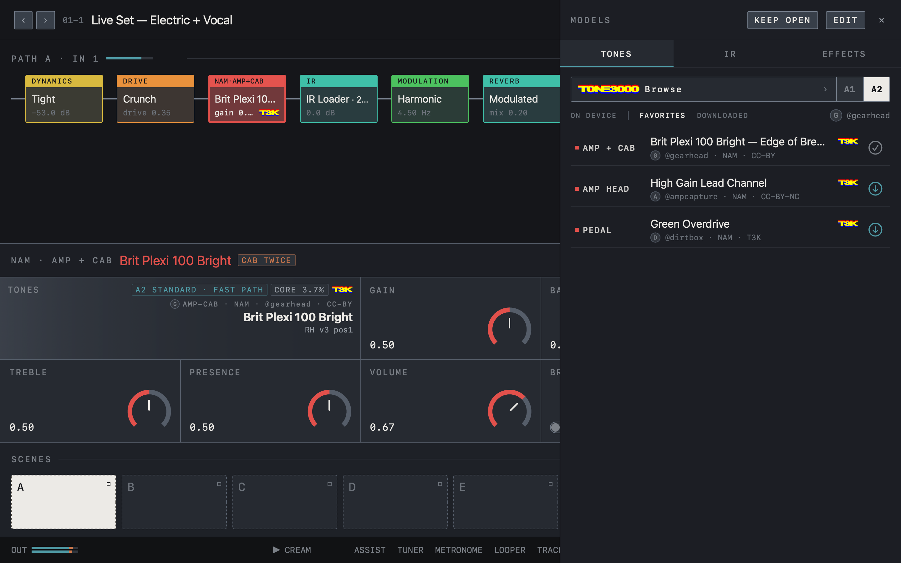 NAM FX — Mac — TONE3000 account lists