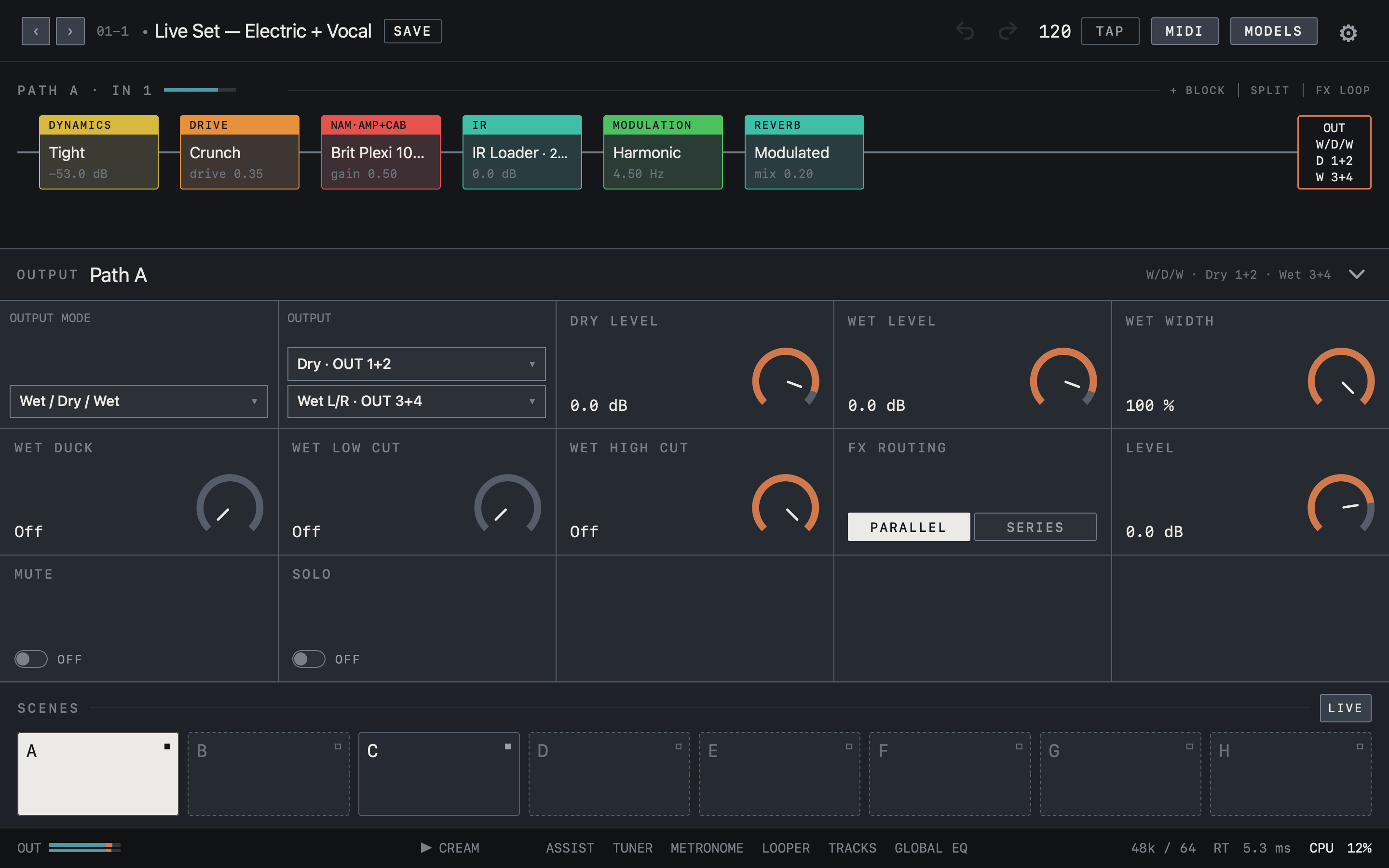 NAM FX — Mac — Wet / Dry / Wet output