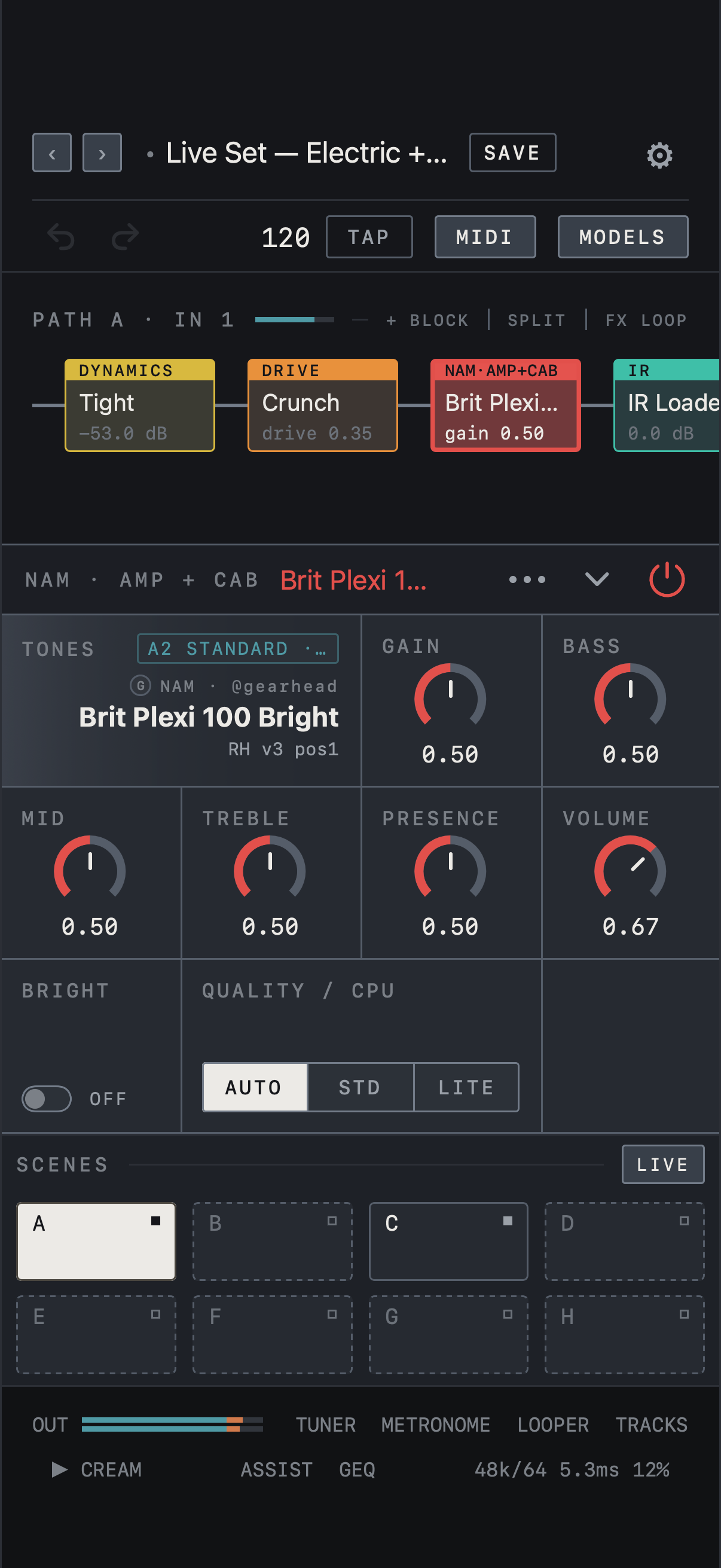 NAM FX — iPhone — 편집 화면